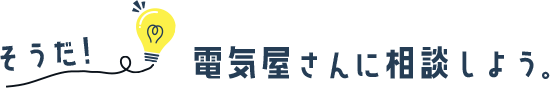 そうだ！電気屋さんに相談しよう。